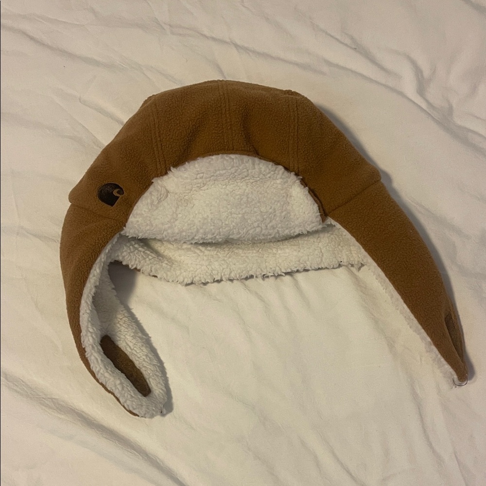 Carhartt Tan Sherpa-Lined Kids Hat